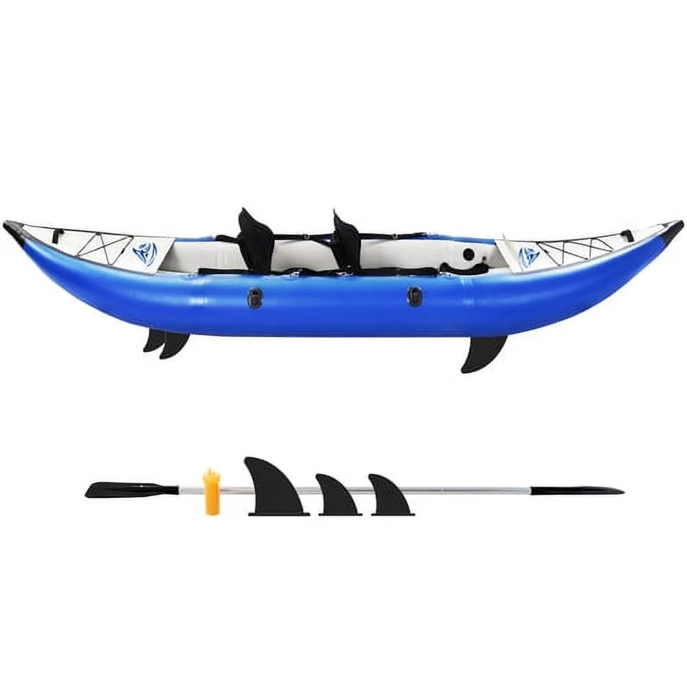 Blue Inflatable Kayak Set 2 Person with Paddle & Air Pump M946