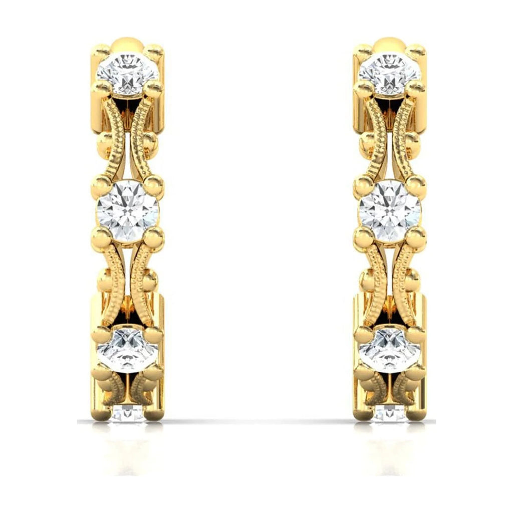 Rose Yellow 18kt Gold Hoop Earrings P341986