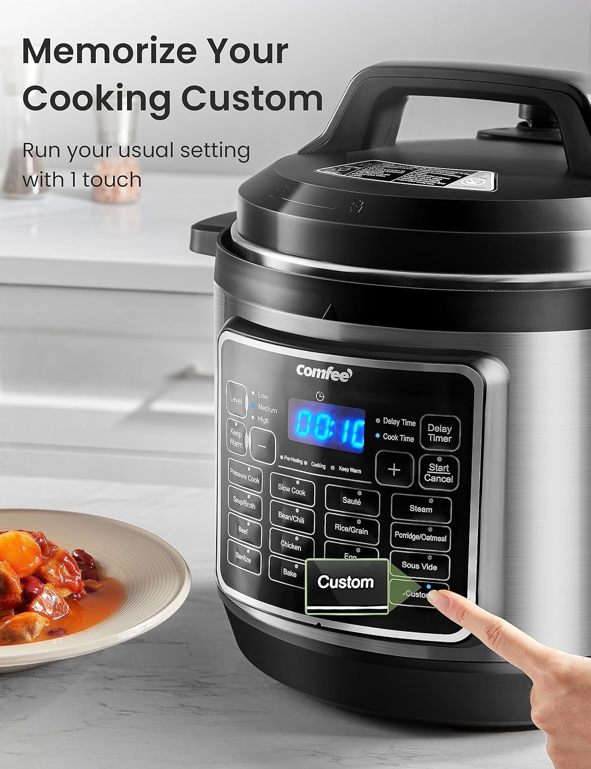 16 in 1 Electric Pressure Cooker 8 Quarts Stainless Steel V96889