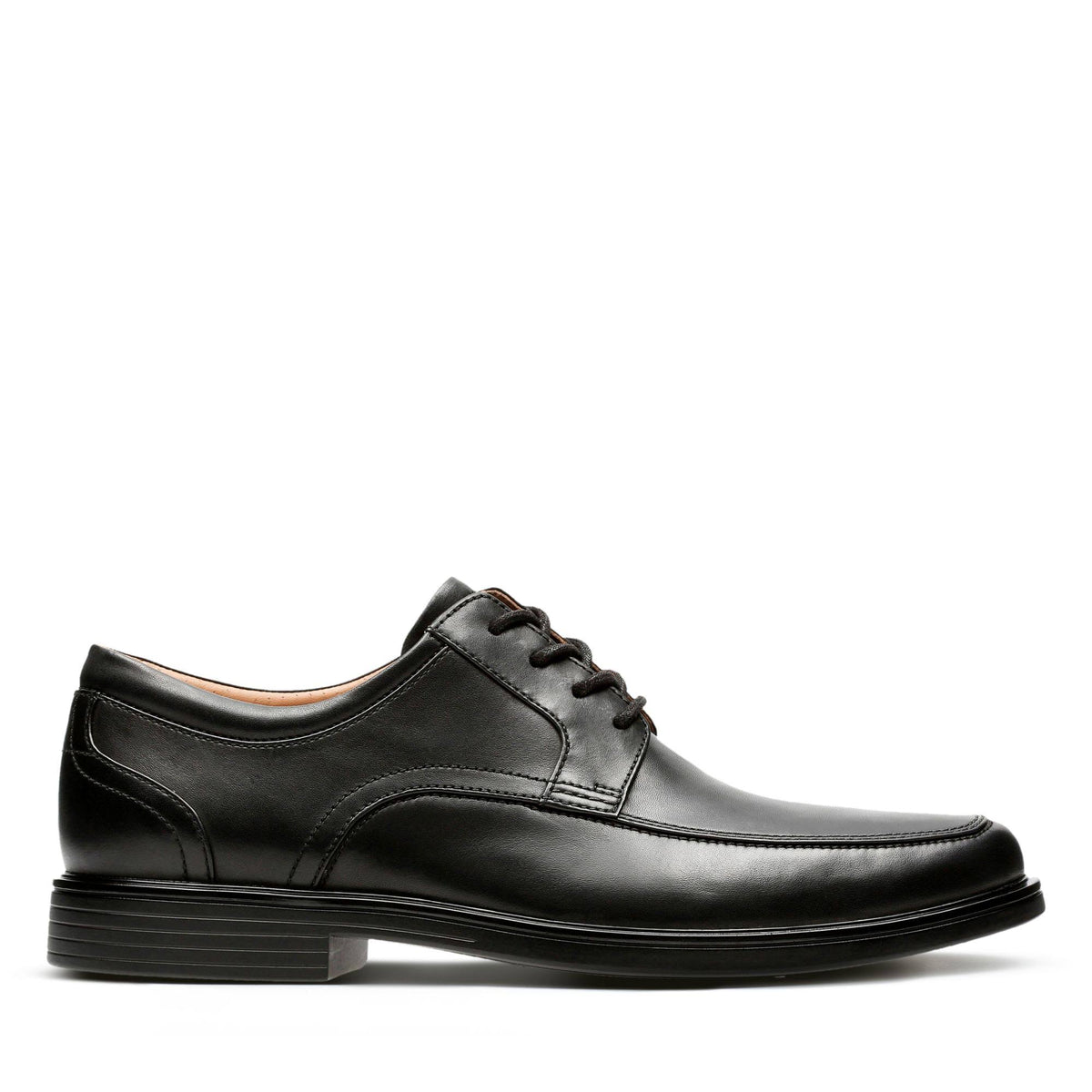Black Leather Clarks Shoes A9642
