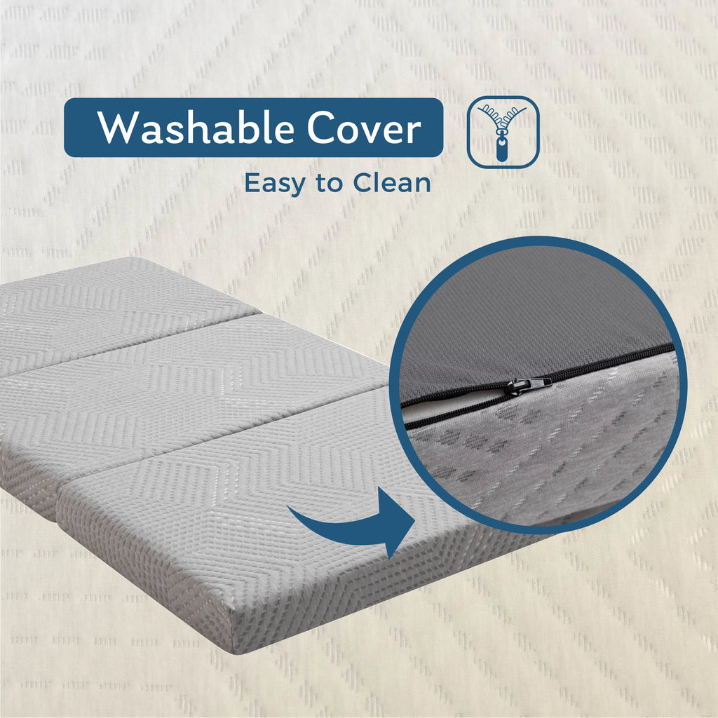 4 inch Tri Folding Memory Foam Mattress A427637