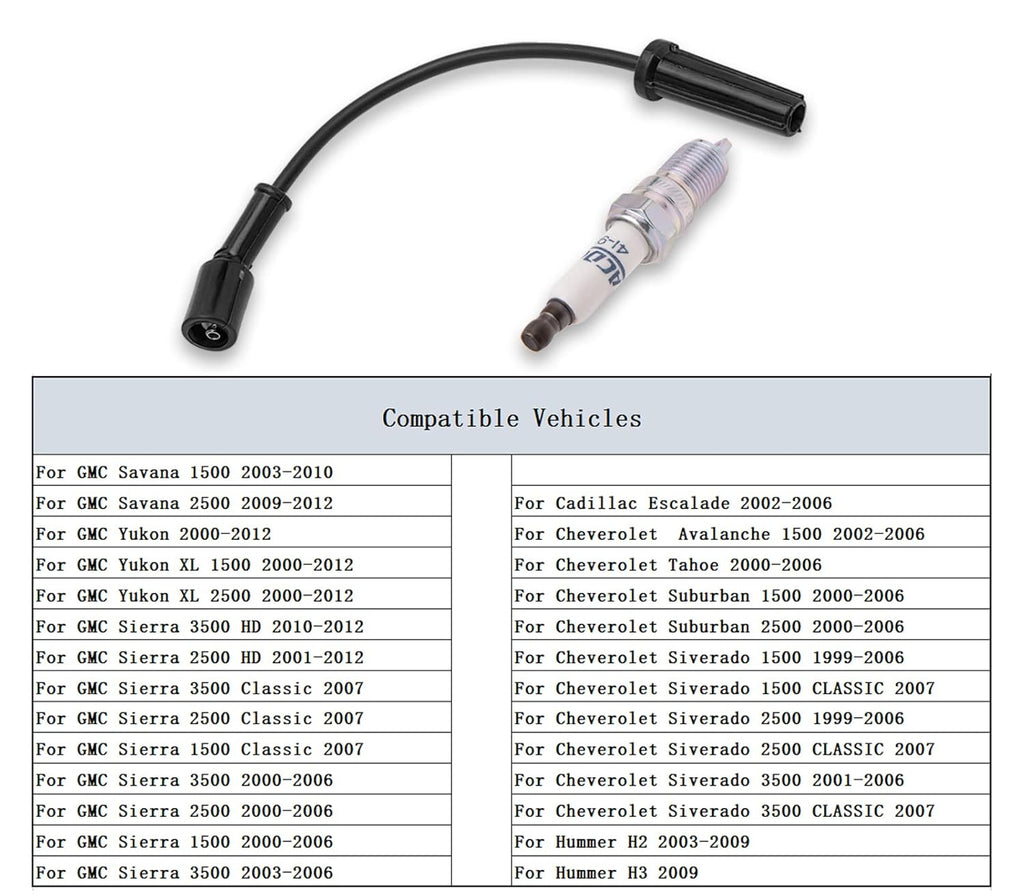 Spark Plug Wires Set and Spark Plugs 16 PCS Pack of 2 I35029