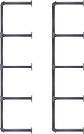 5 Tier Wall Mount Iron Pipe Shelf, 2 Pack 52 Inch Tall E364