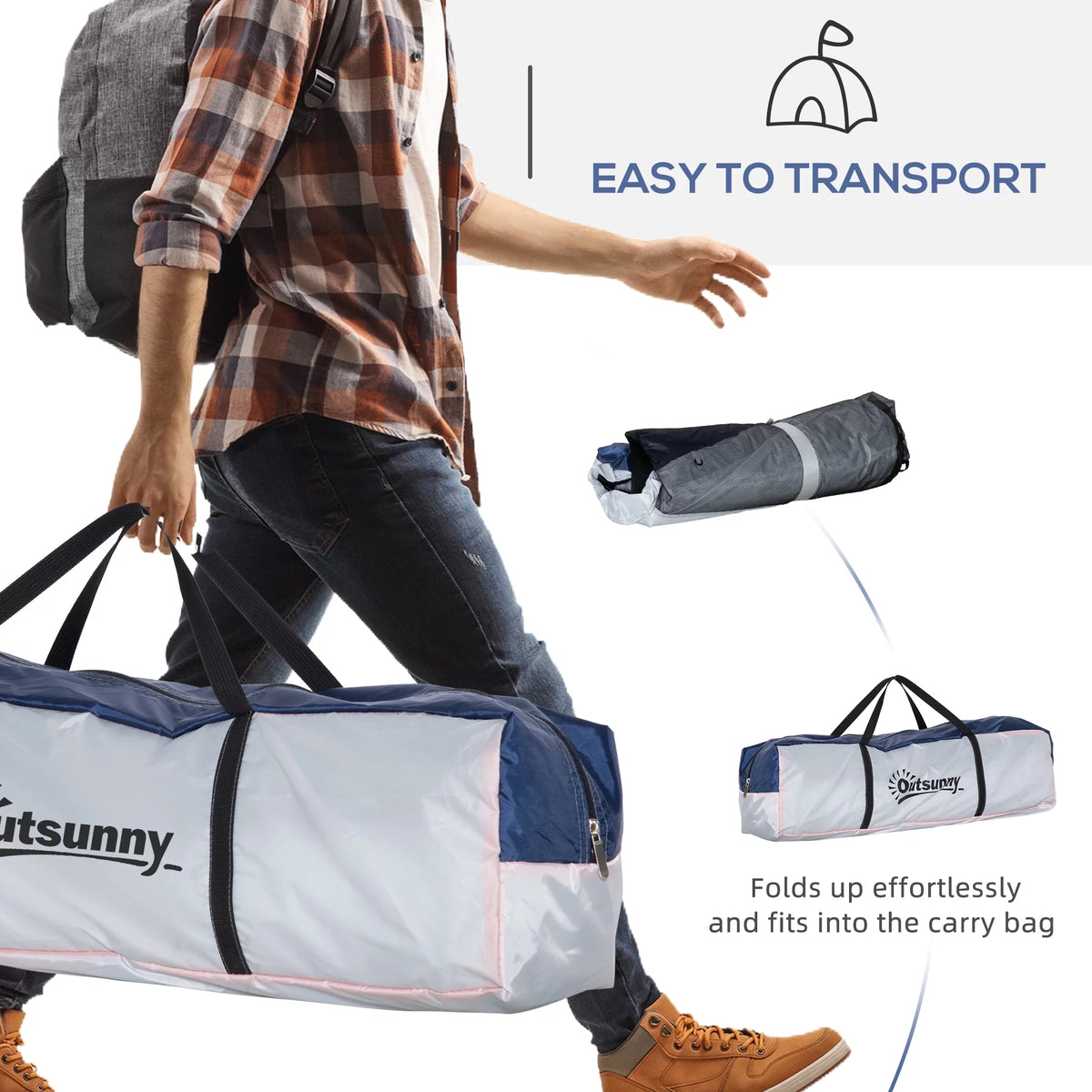 Camping Tent for 6-8 Persons with Carry Bag H890763