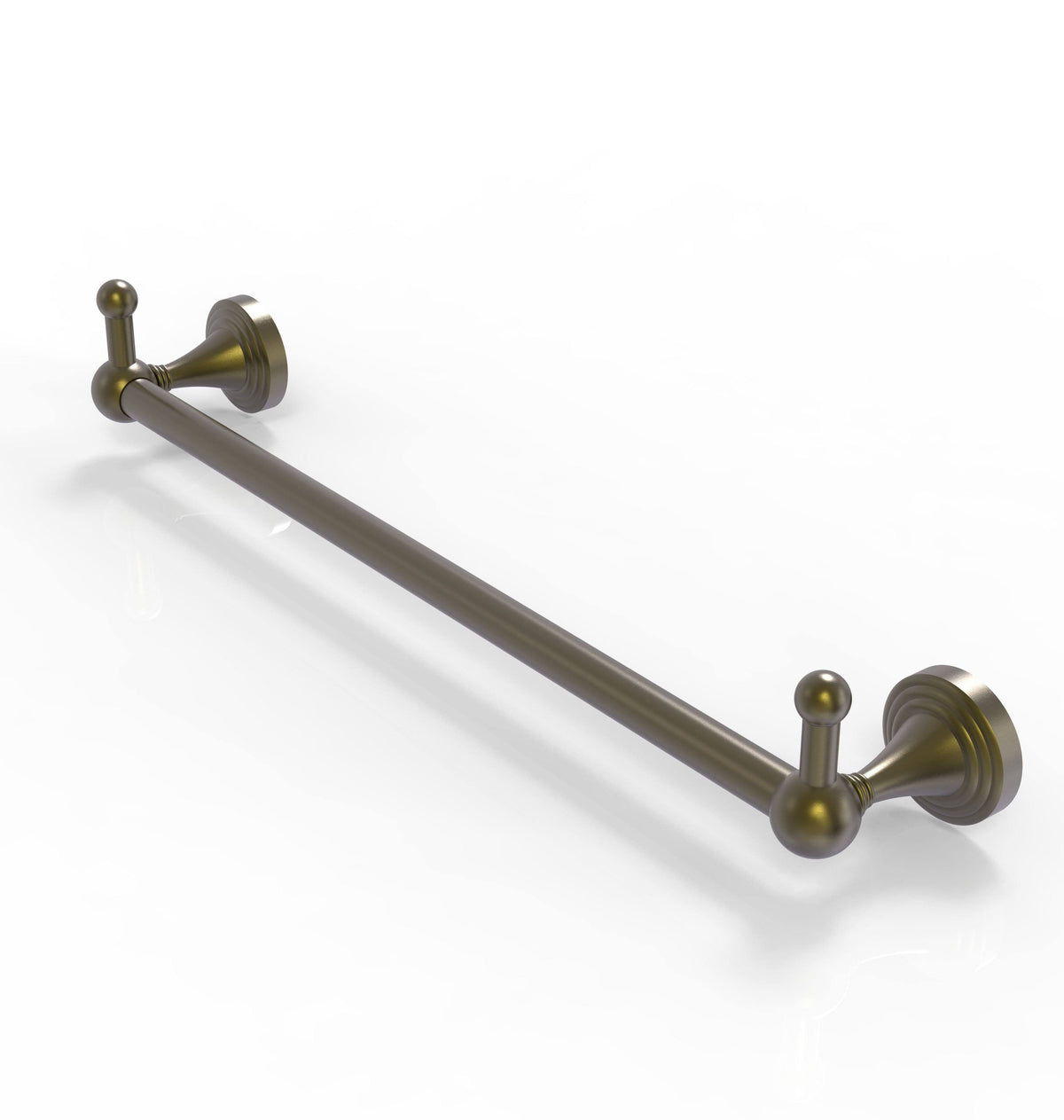 Antique Brass 24 Inch Towel Bar with Integrated Hooks J90066