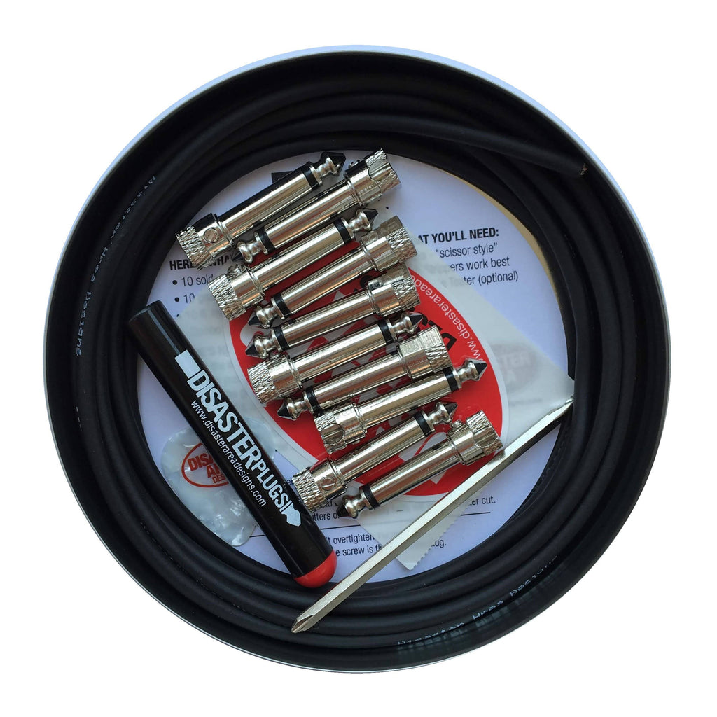 Black Solderless Cable Kit 10ft 10 Plugs J9149