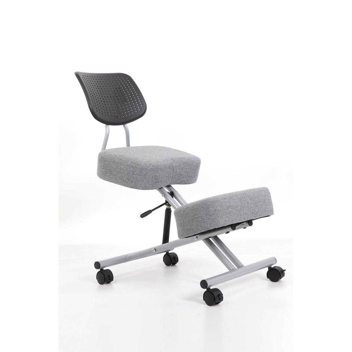 Black Height Adjustable Kneeling Chair with Back Support L9253