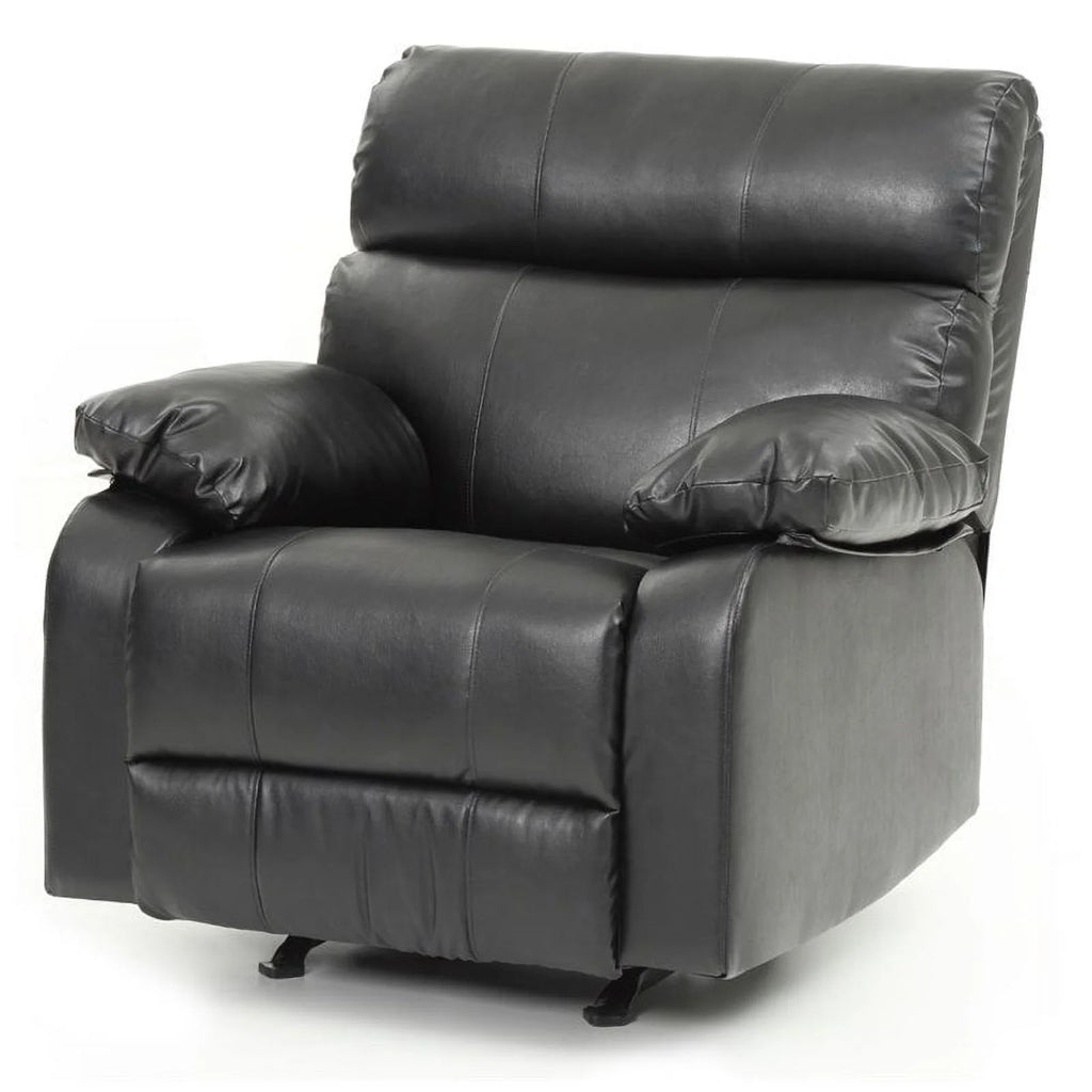 Black Faux Leather Rocker Recliner R698807