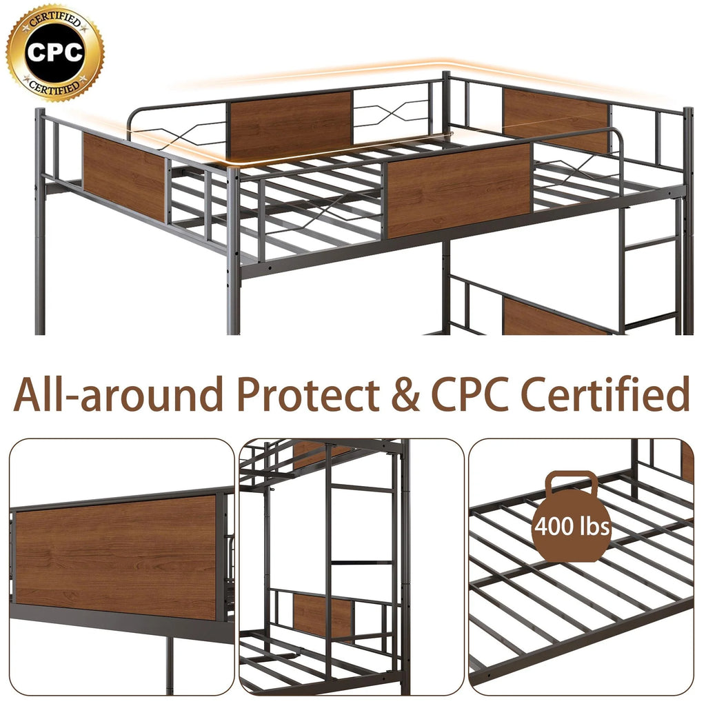 Full over Full Metal Bunk Beds Y1182