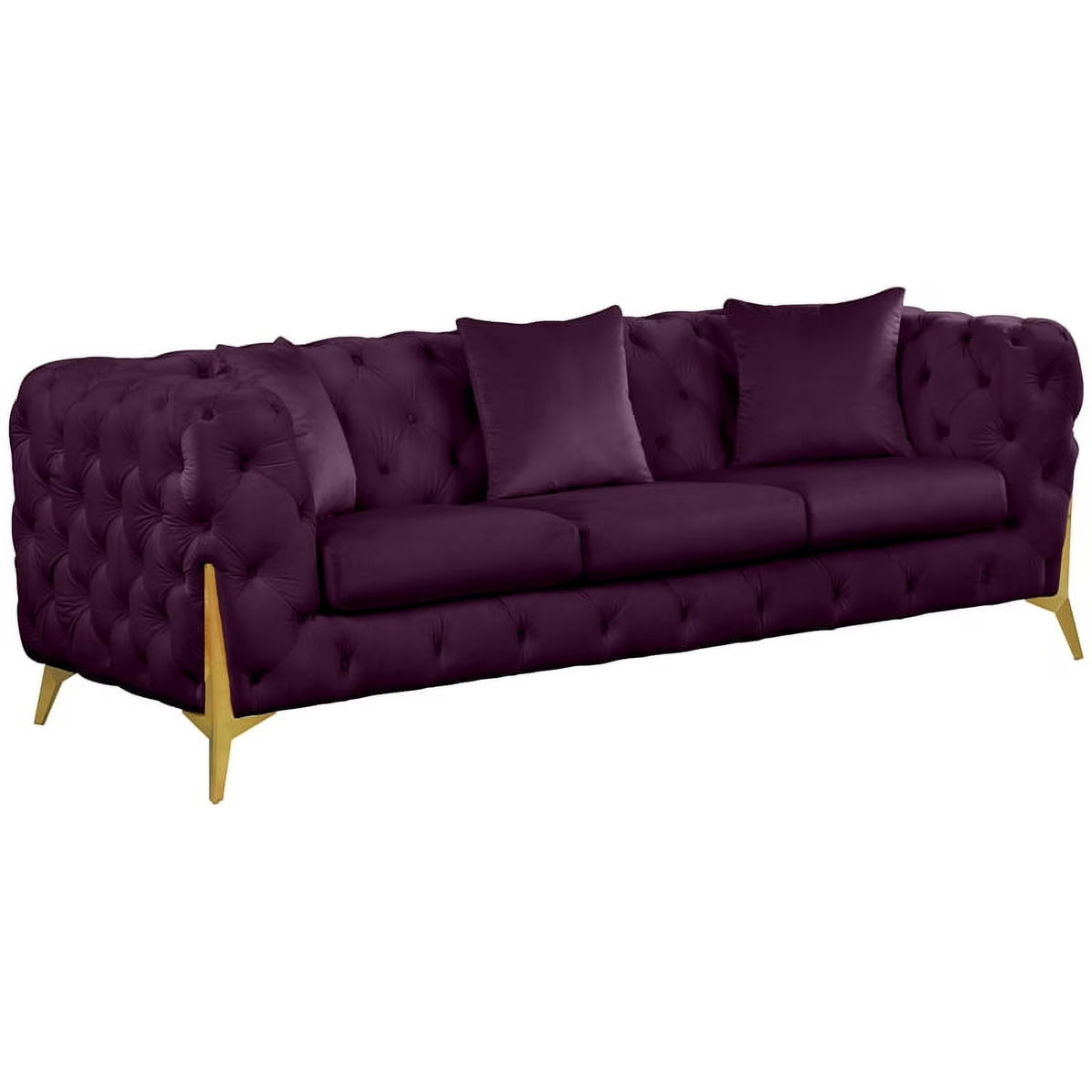 Purple Velvet Sofa L5235