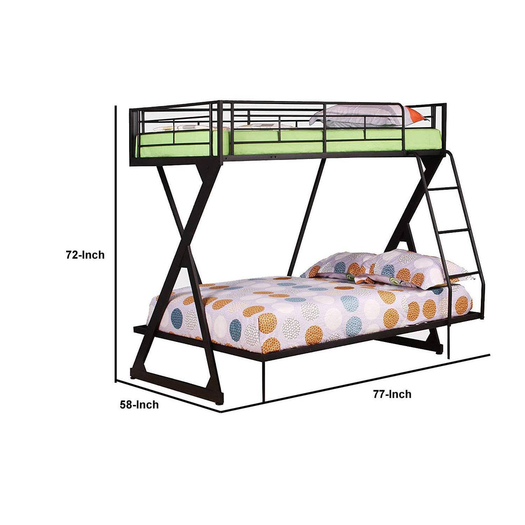 Metal Twin/Full Bunk Bed G51390