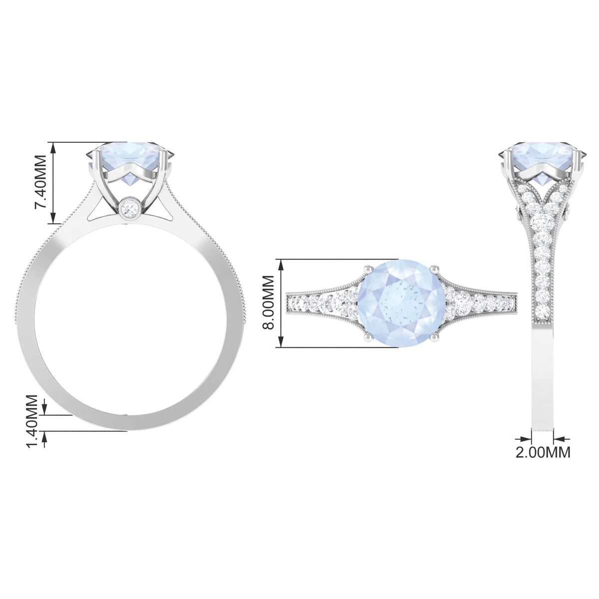 14K Yellow Gold Solitaire Ring with Diamond G1905