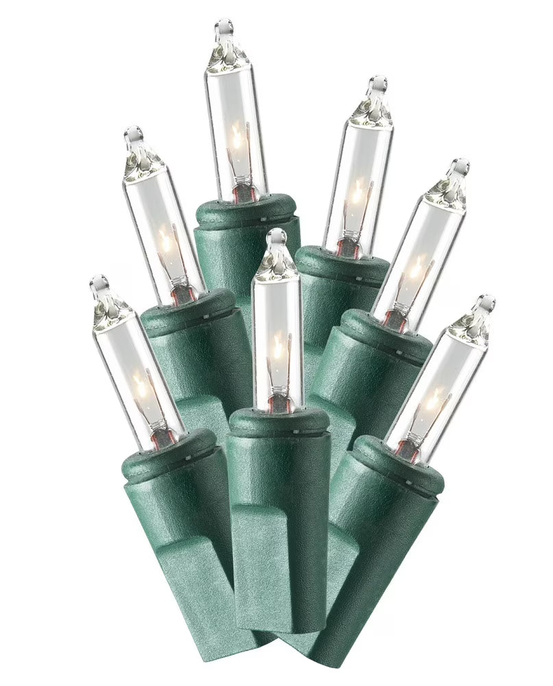 Mini Clear Light Set with Green Wire F8536
