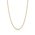 24k Yellow Gold Plated Stainless Steel Twisted Rope Chain Necklace 22 inches B490907