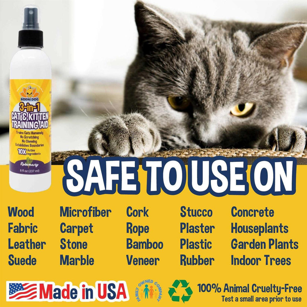 3-in-1 Cat & Kitten Training Aid Cat Deterrent Spray E63708
