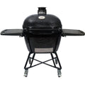 Ceramic Kamado Grill With Cradle, Side Shelves, And Stainless Steel Grates B883