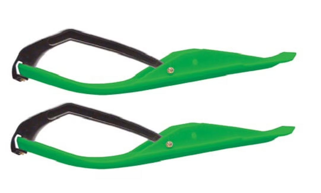 Green C&A Pro MINI Snowmobile Skis with Black Loops U295