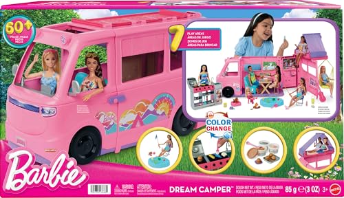 Dream Camper Playset with Roof Tent, Swing Chair, Fishing Pond, BBQ Grill & 60+ Accessories A7790