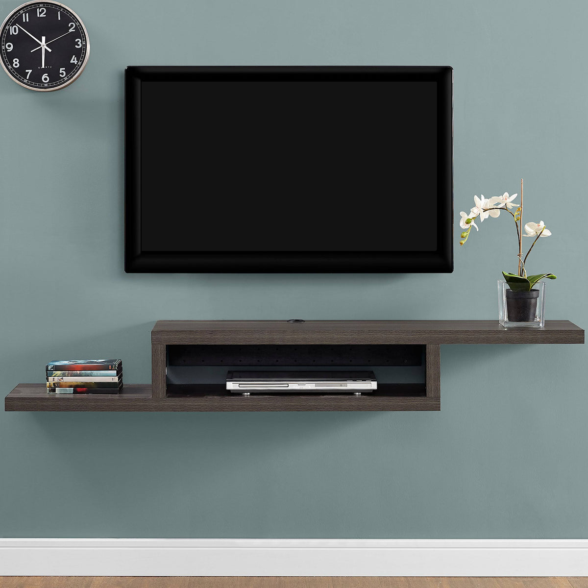 60inch Skyline Walnut Wall Mounted TV Console V816328