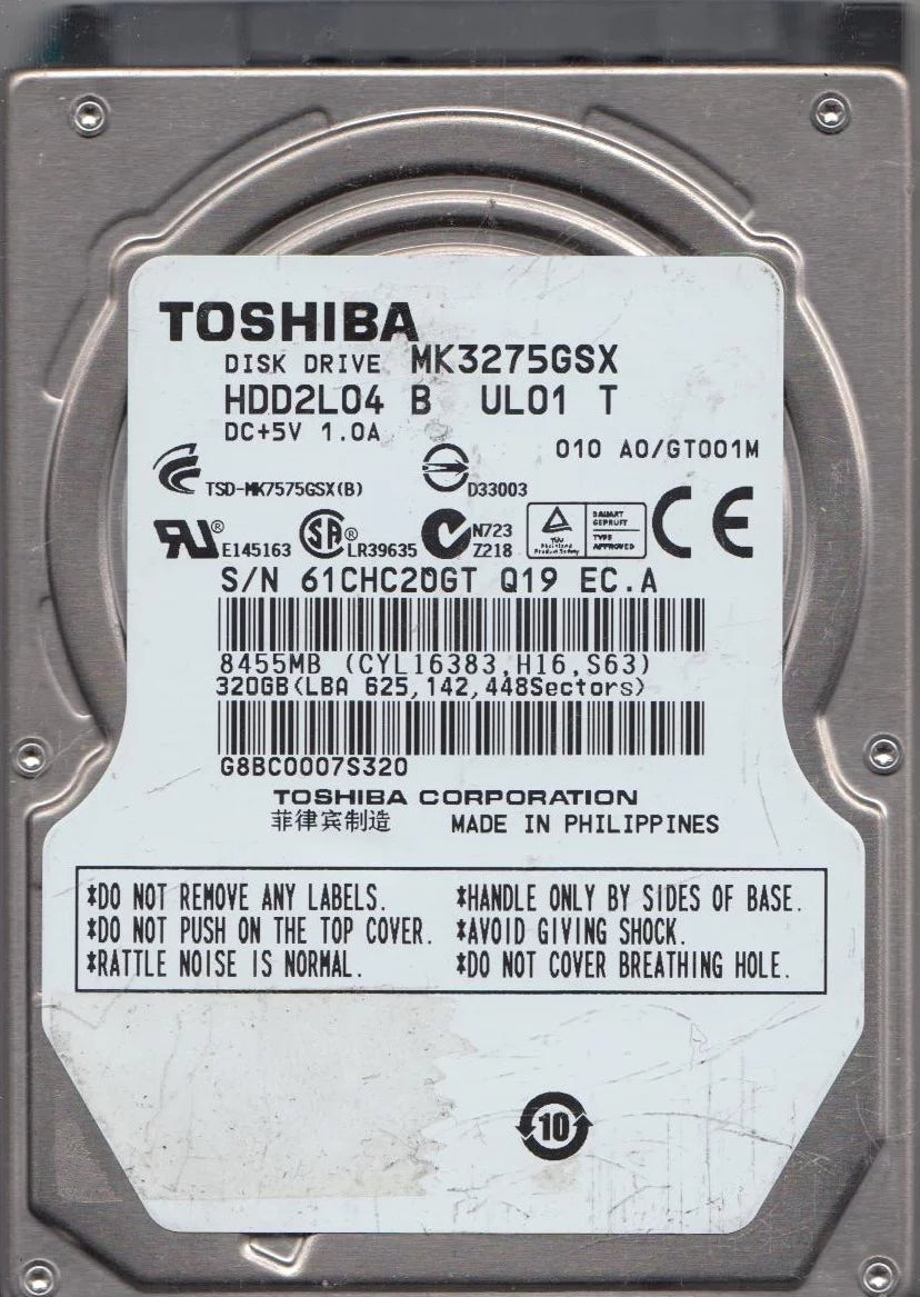 320GB SATA 2.5 Hard Drive F82806