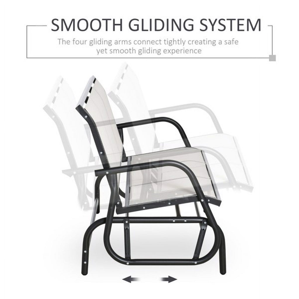 3 Seat Gliding Bench Chair L225