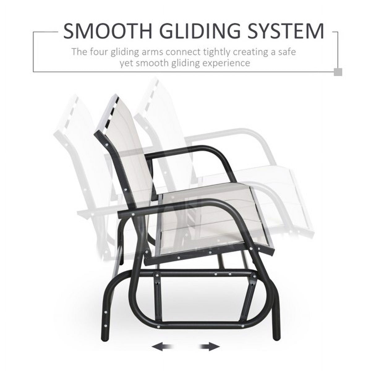 3 Seat Gliding Bench Chair L225