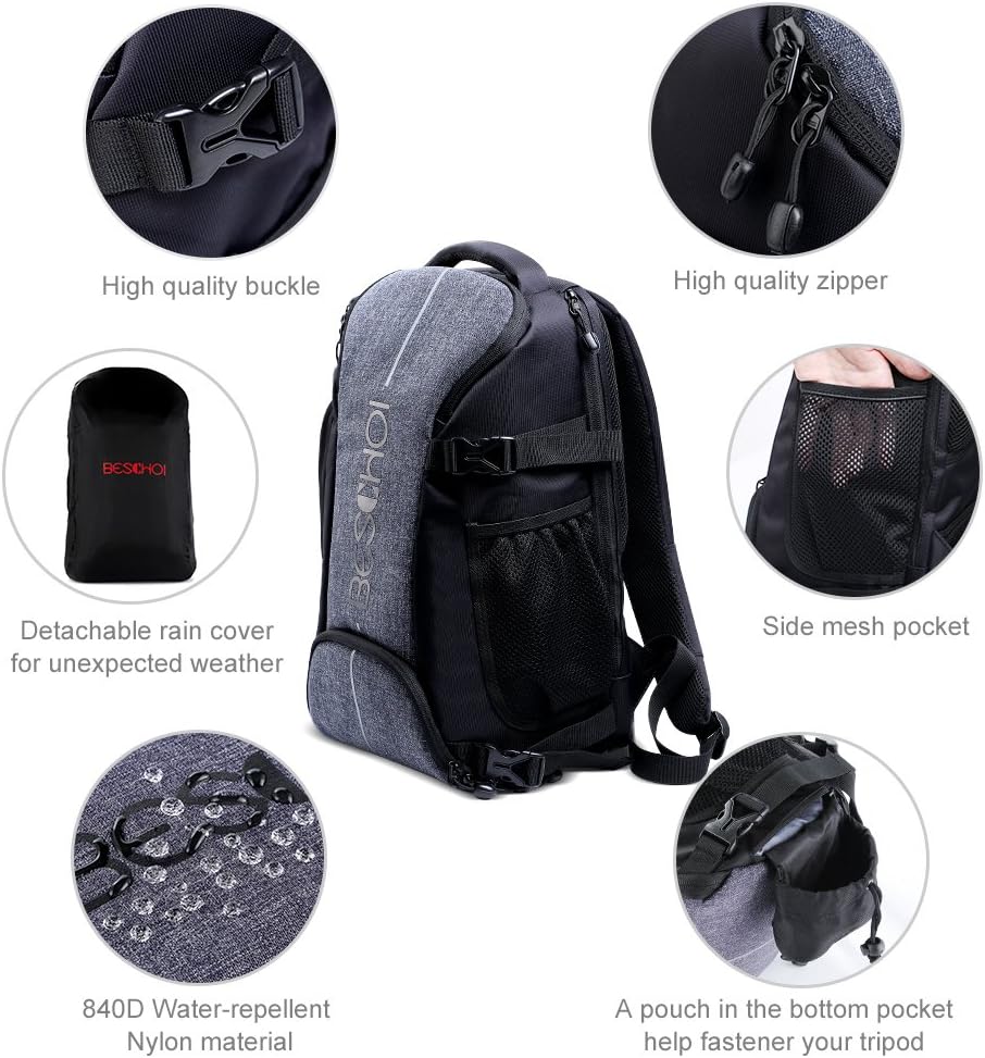 Waterproof Camera Backpack with Rain Cover G958873