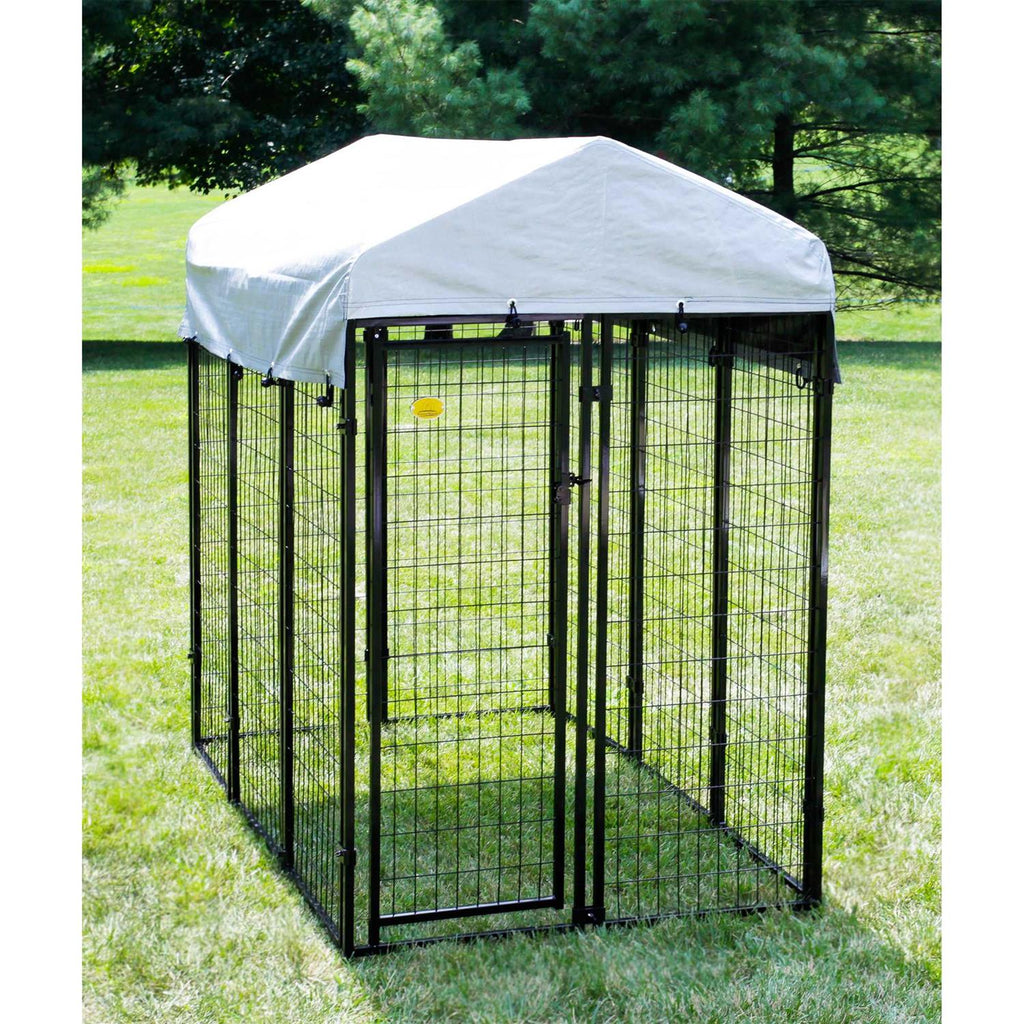 Black Vinyl Coated Welded Wire Dog Kennel O97524