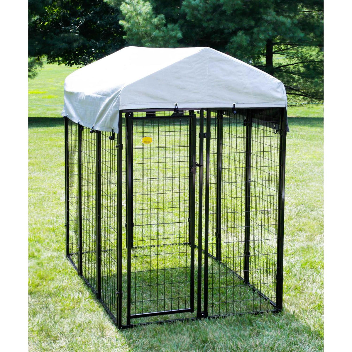 Black Vinyl Coated Welded Wire Dog Kennel O97524
