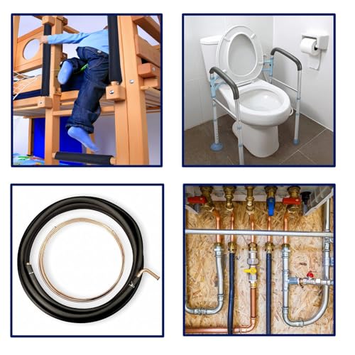 Flexible Pipe Insulation Foam Tube 1/2 3/4 1 Inch ID Waterproof Foam Tubing 5.9ft Length 1 Pcs E683