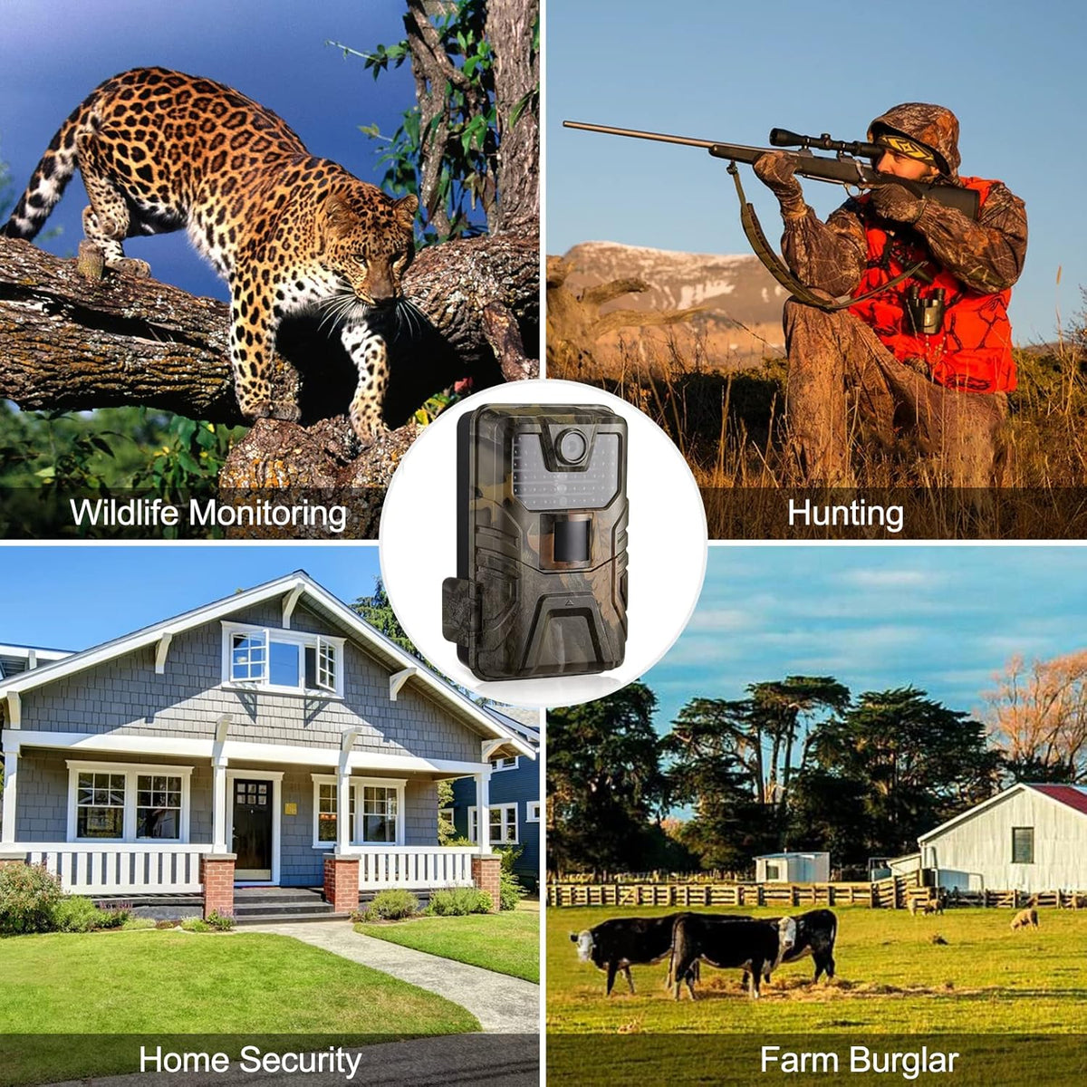 Wifi Trail Camera 30 MP 4K Bluetooth Wireless 65FT Night Vision IP66 S132864