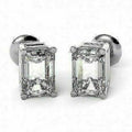 14K White Gold Studs Earrings H165