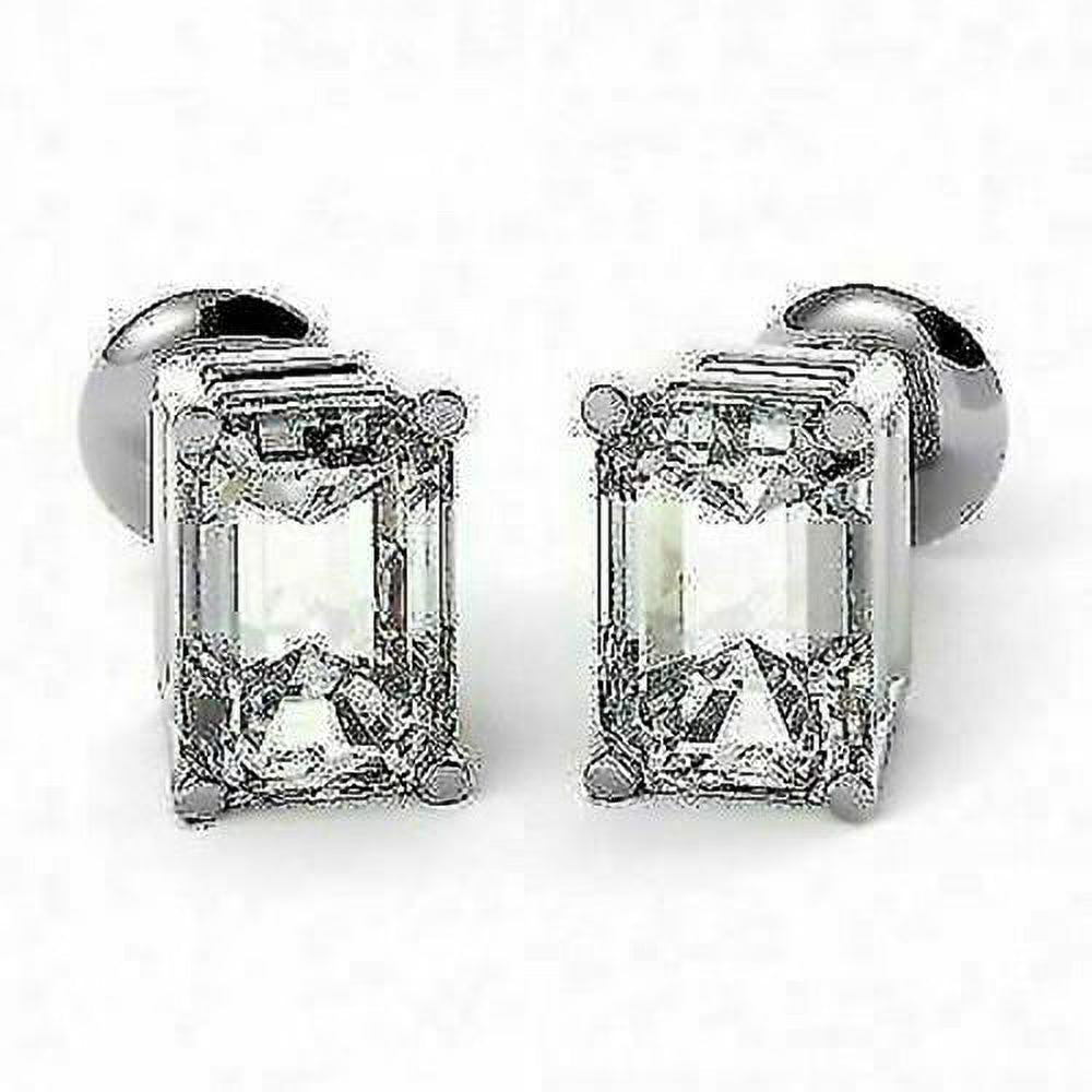 14K White Gold Studs Earrings H165