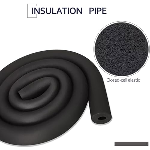 Flexible Pipe Insulation Foam Tube 1/2 3/4 1 Inch ID Waterproof Foam Tubing 5.9ft Length 1 Pcs E683