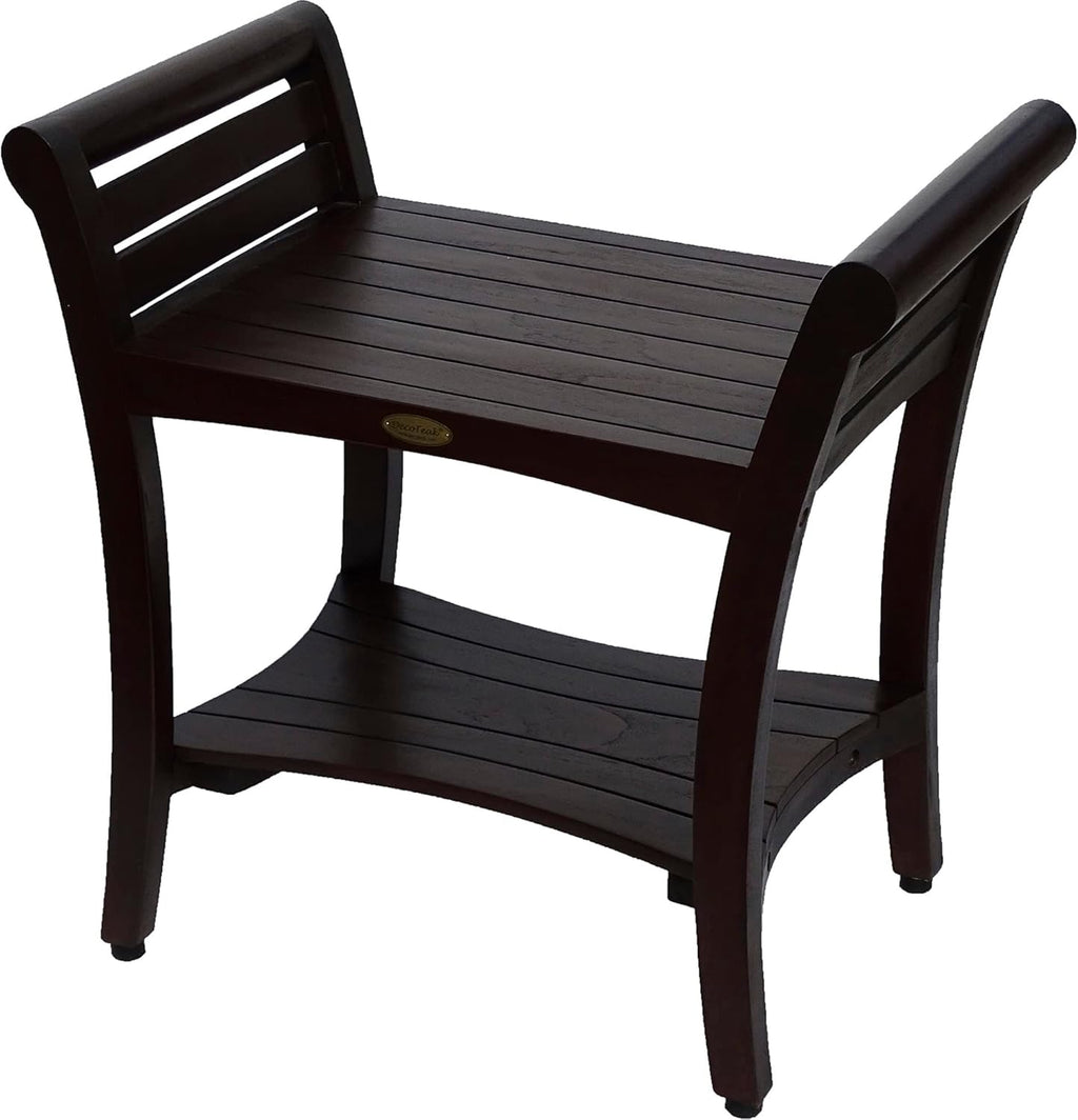 Teak Shower Bench 24 Inch Brown P6532