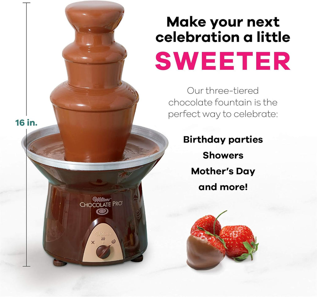 Chocolate Fountain, 3-Tier, 16-Inches Tall, 4-lb Capacity M35461