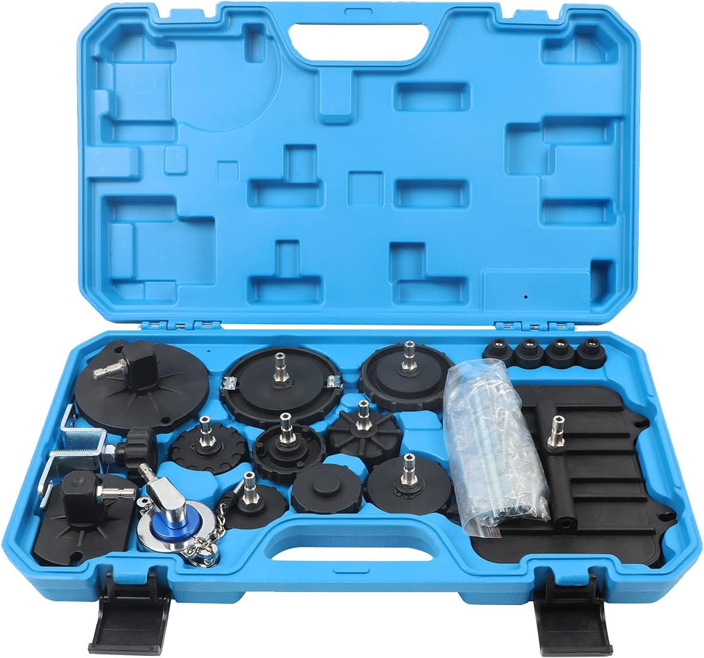 12pcs Brake Master Cylinder Adapters Brake Fluid Bleeding Bleeder Tool Kit with Storage Case T243418