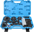 12pcs Brake Master Cylinder Adapters Brake Fluid Bleeding Bleeder Tool Kit with Storage Case T243418