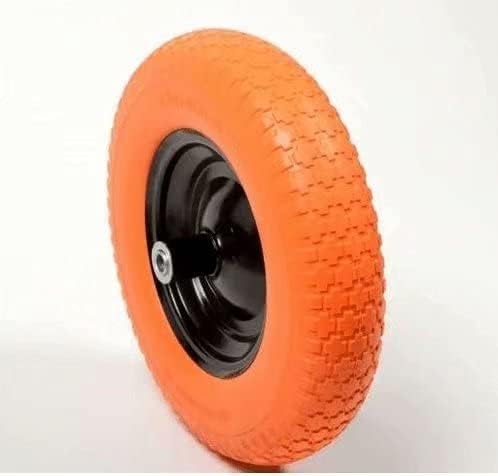 16" Flat Free Solid Foam Wheelbarrow Tire, 5/8 Axle, Pack of 2 Q436