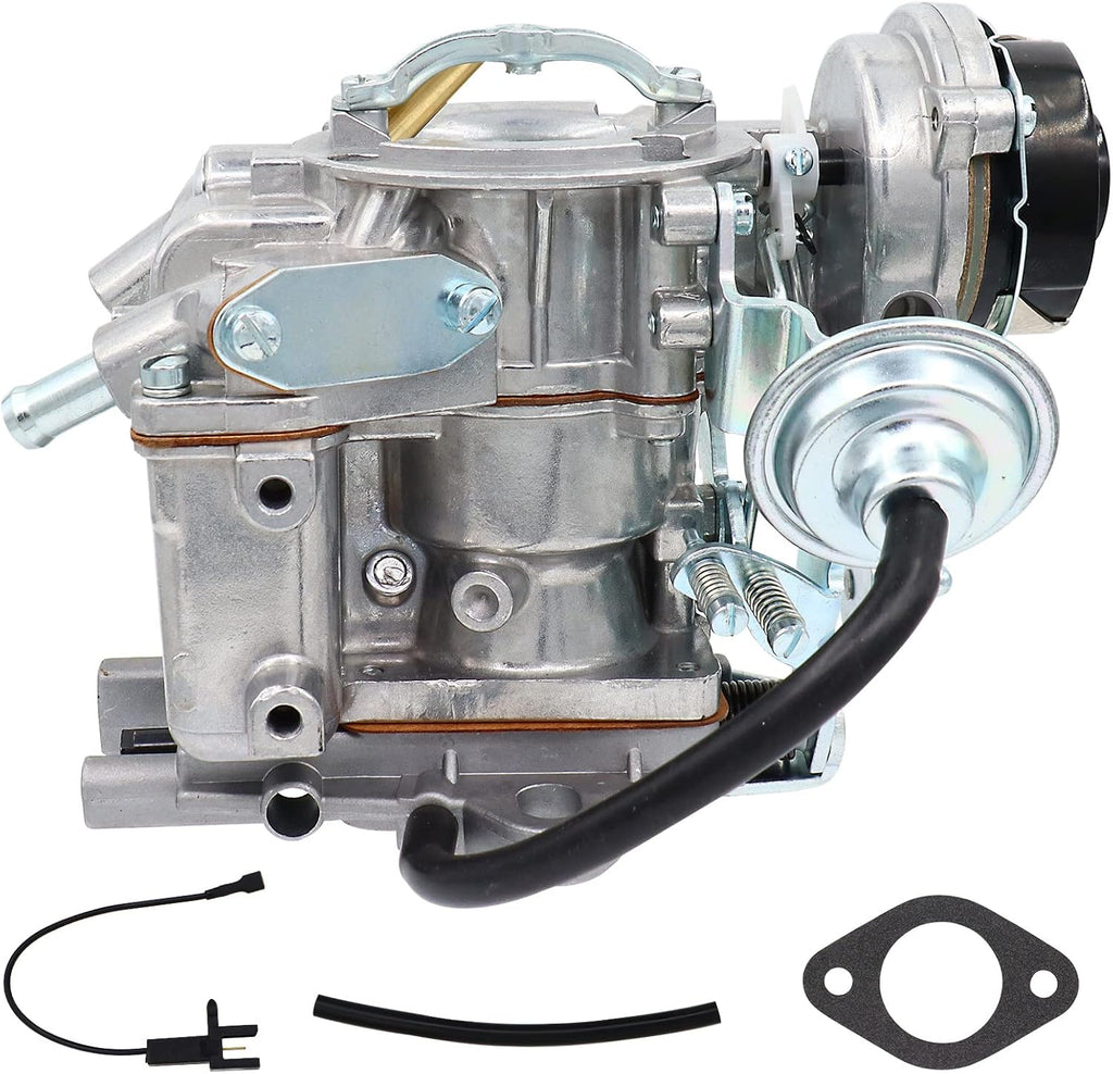 1 Barrel Carburetor for Ford 4.9L 300 Cu 4.1L 250 Cu 3.3L 200 Cu Engine, Automatic Choke With Gaskets Pack of 2 F36296
