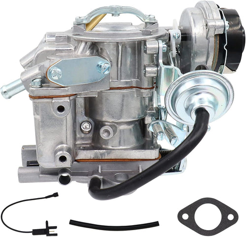 1 Barrel Carburetor for Ford 4.9L 300 Cu 4.1L 250 Cu 3.3L 200 Cu Engine, Automatic Choke With Gaskets Pack of 2 F36296