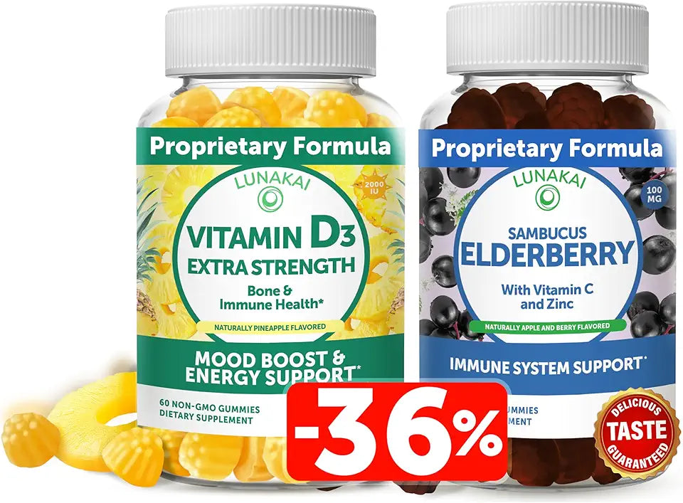 Vitamin D3 and Elderberry Gummies Y14621