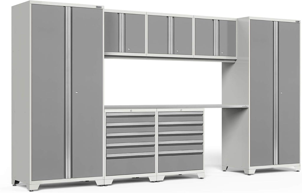 Red 8 Piece Garage Cabinets X4050