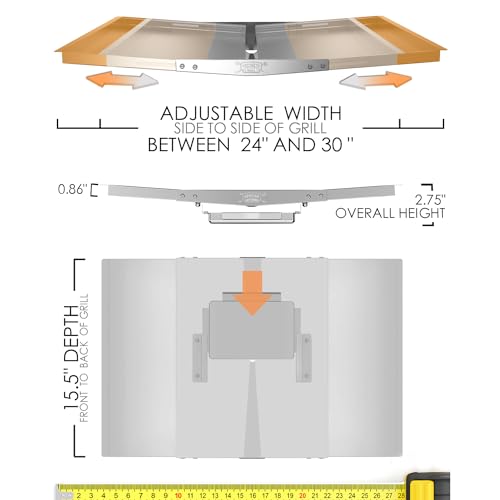 Adjustable Galvanized Steel Grease Tray for Gas Grill (24"-30") R9113
