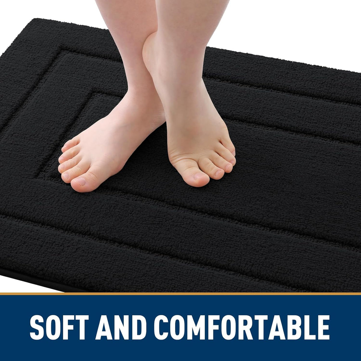 Black Low-Profile Door Mat 30x20 Inches O88070