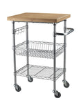 Bamboo Top Wire Cart I78953