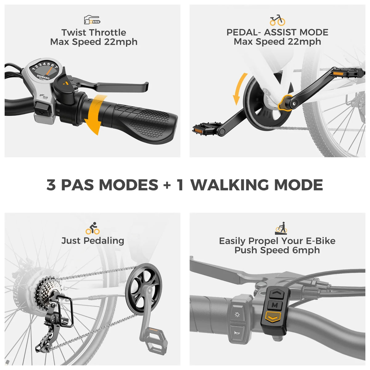Electric Bike with 500W Motor, 48V 12.5AH Removable Battery, 27.5" 7-Speed Front Suspension M2525