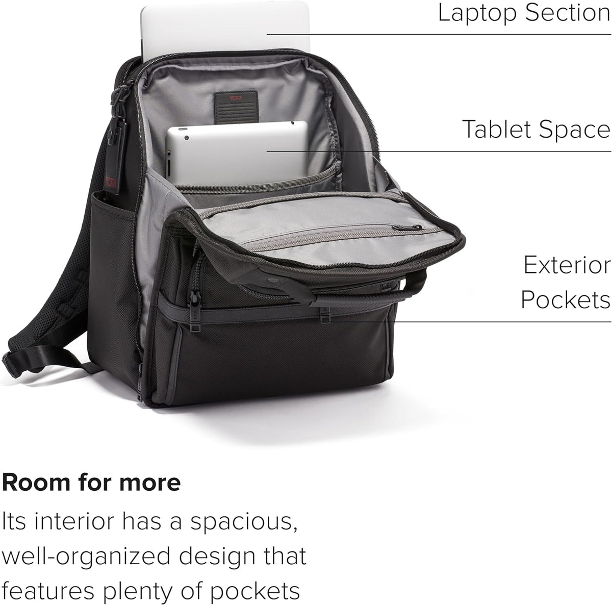 Black Ballistic Nylon Laptop Backpack T806149