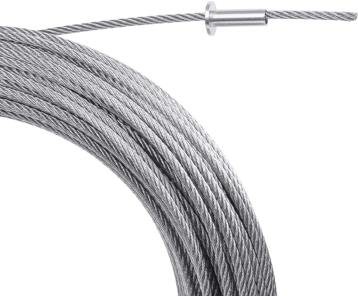 120 Pack Stainless Steel Protector Sleeves for 1/8 Wire Rope Cable Railing A7556