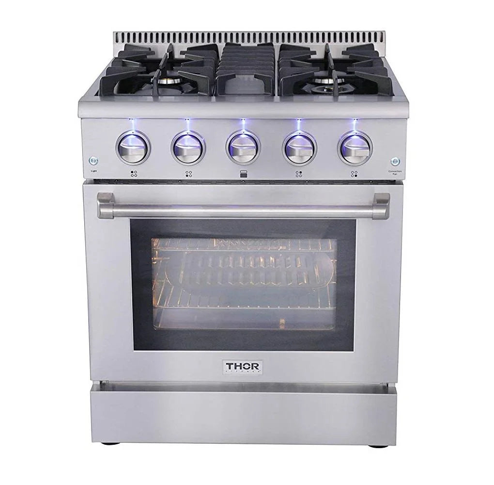30 inch 4.2 cu. ft. Freestanding 4 Burners Blue Porcelain Oven Interior Gas Range F5101